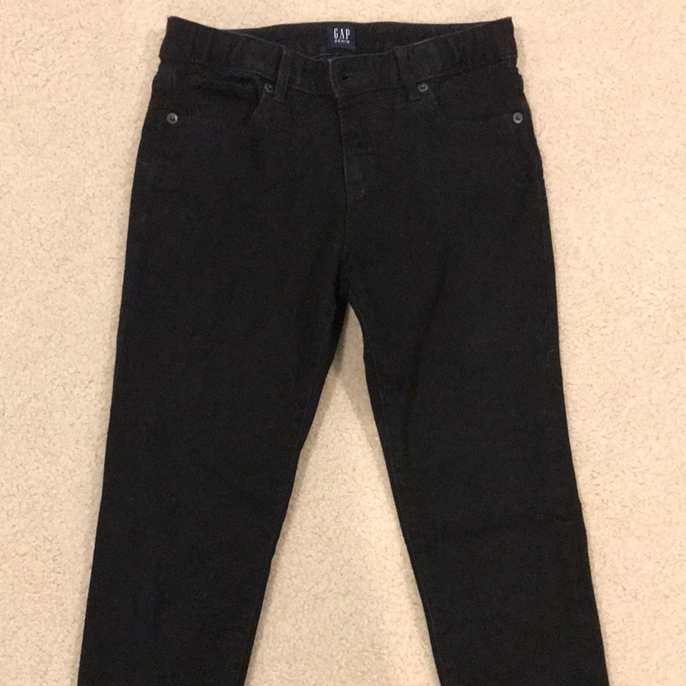 GAP denim ‘Stretch Super Skinny’ black jeans, Size 14R